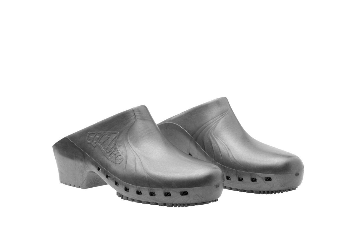 DEMO - Calzuro Classic clogs without Upper Holes - Metal Grey